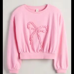 Treasure & Bond Pink Sweatshirt with Bow Design